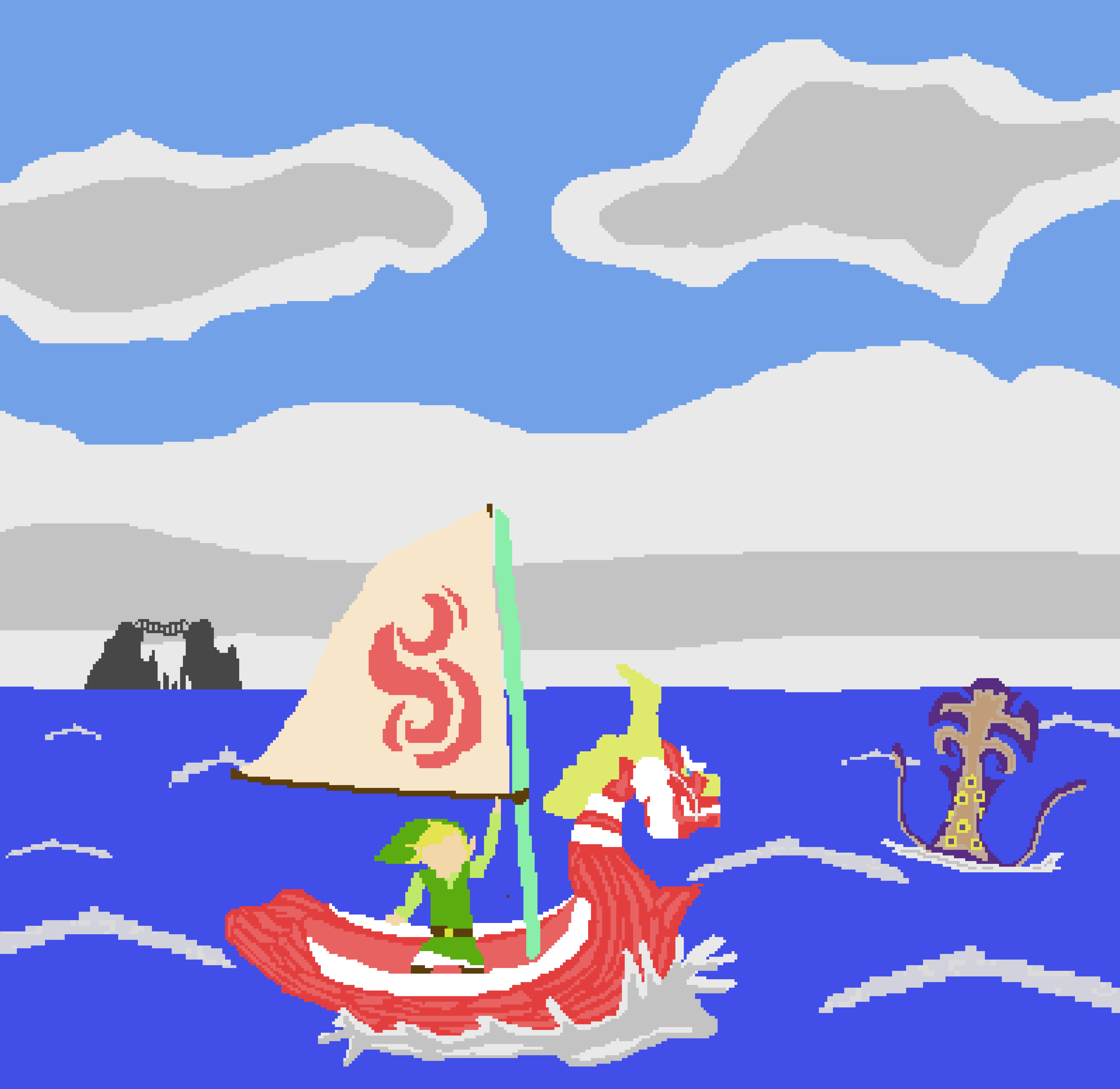 Pixel Windwaker scene